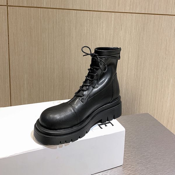 

women boots 2021 microfibre size 22-26.5cm popular length in europe and america platform shoes online tcys, Black