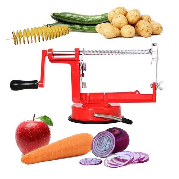 

stainless steel potato twister potato slicer kitchen accessories potato slicer manual spiral cutter chips vegetable slic jllpqb