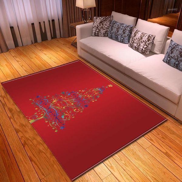 

3d christmas tree non-slip kitchen restaurant restaurant fireplace floor mat flannel carpet rug durable christmas home carpet1