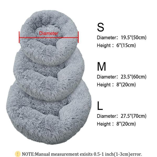 

comfy plush pet dog bed hondenmand washable round calming pet bed cushion sofa mat kennel donut beds house for large bbypmt