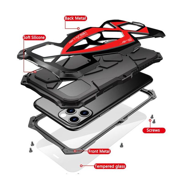 

sport car luxury cases for iphone 11 pro max case metal aluminum bumper sile shockproof cover for iphone xs max x wmtwij