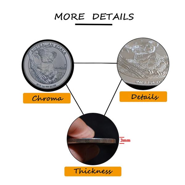 

rh silver plated coin home decorative 999.9 silver koala pattern commemorative elizabeth ii coins collectible for creative gift f wmtxwk