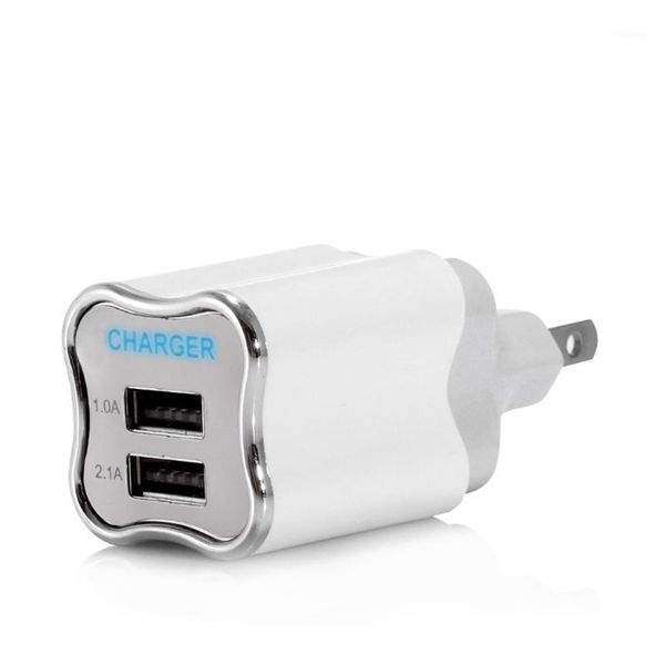 

cell phone adapters dual usb 5v 2a led wall charger adapter plug for 7 8 x s7 s8 x3ud1
