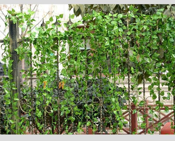 

artificial silk plastic wall hanging plant vine flower rattan craft ornament supplies for wedding home garden decoration1