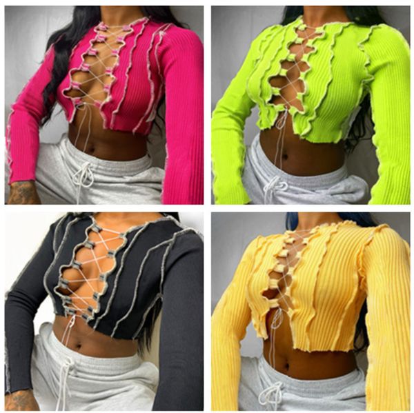 

new women's long-sleeved with hanging t-shirt ear strap and hollow-out in 2020 autumn dhl, Black