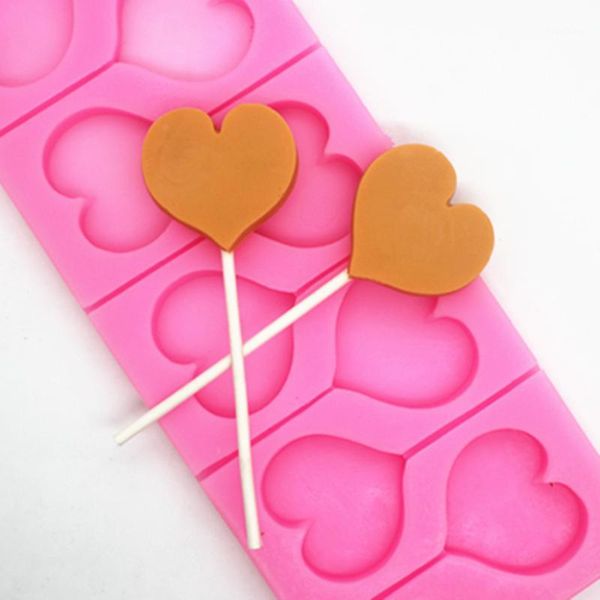 

cake tools heart shape lollipop silicone mold1