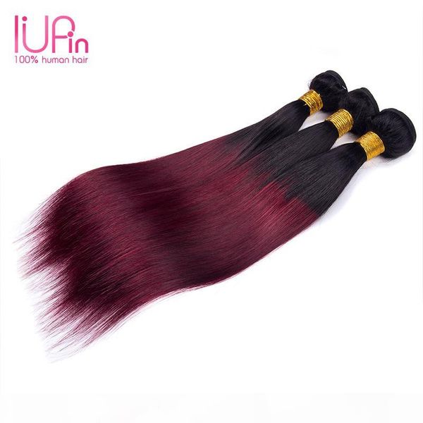 

silky straight ombre 1b-99j human hair 3 bundles brazilian virgin human hair peruvian malaysian indian straight hair weaving shipping free, Black
