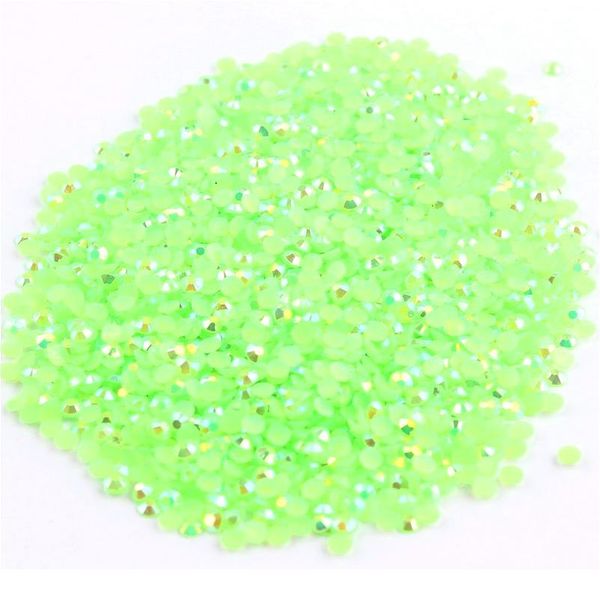 

light green ab 2mm,m,4mm nail art resin jelly rhinestone round flatback for diy nail art acc jllock, Black