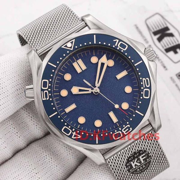

ceramic bezel mens fashion mechanical automatic movement drive 300m 007 james bond master nato strap designer wristwatches watches watches, Slivery;brown