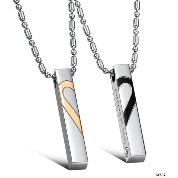 

pendant necklaces couple necklace lover fashion for women and men, Silver
