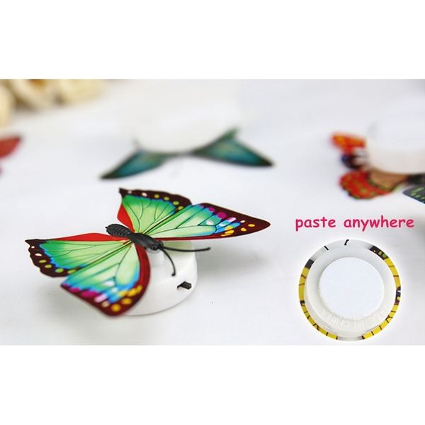 

colorful fiber optic butterfly nightlight 1w led for wedding room night light party decoration paste on wall lights nl00