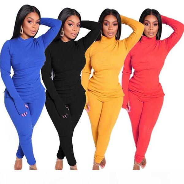 

womens outfits 2 piece set designer tracksuit long sleeve sportsuit pullover + legging + pant womens clothing jogger sportsuit klw4921, Gray