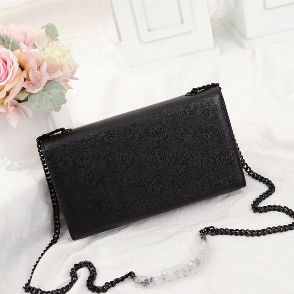 

caviar fashion women's crossbody long chain wallet leather designers flapbag bags designer bags women handbags shoulder bag clutch jgmj, Red;black