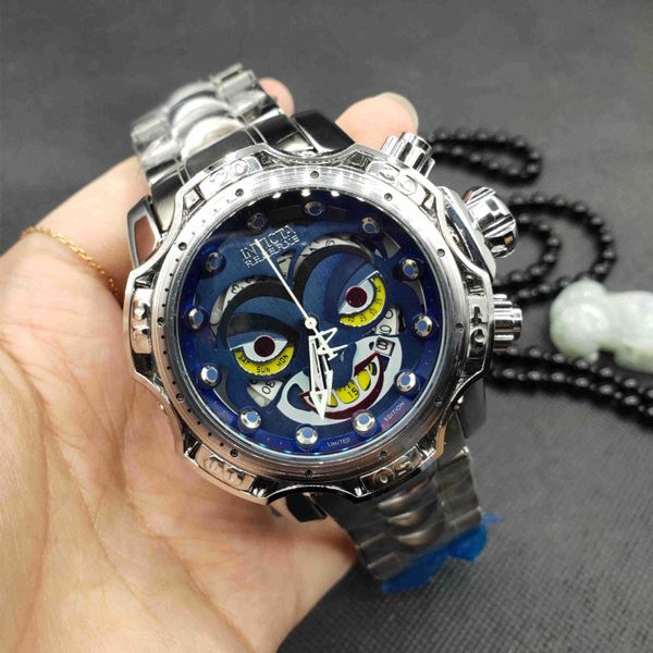 

2020 new platform men's invicta watch quartz full function watch, Slivery;brown