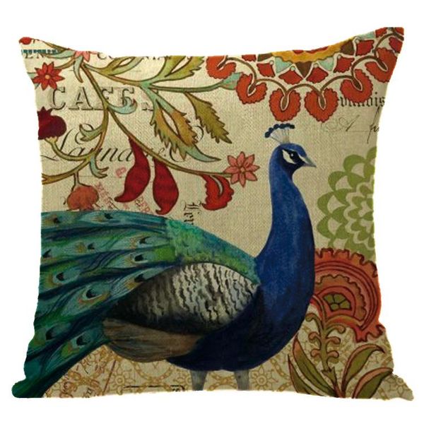 

custom the bird#r pillow cover home textile flax square decorative pillowcase decor pillowcase 45x45cm one side-ywgd-7 pillow case