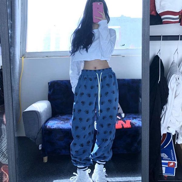 

women high waist loose jogging pants fashion casual pant female korean wide-leg sportwear trousers women pants hip hop pants, Black;white