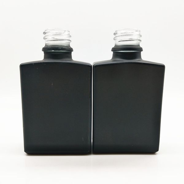 

30ml frosting essential oil bottle solid black pipette dropper square perfume liquid glass packing bottles trial order 1 1yb m2
