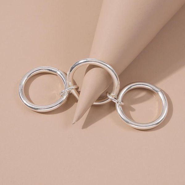 

aomu 2020 new fashion minimalist glossy metal rings personality silver color finger rings for women jewelry gifts jllstk