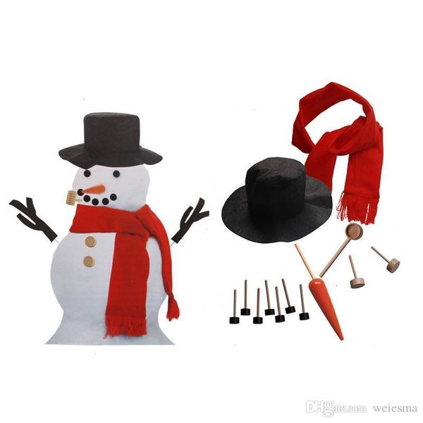 

new accessories dress wooden imitation christmas dhl/ups family snowman set toy gifts