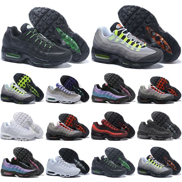 

new drop shipping hight quality mens sports 95 shoes black white men athletic walking tennis shoes grey man training sneakers
