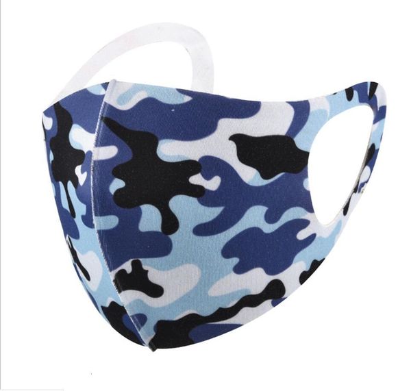 

pm2.5 camouflage cover face anti-bacterial camo mask respirator dustproof washable reusable silk cotton masks packaging