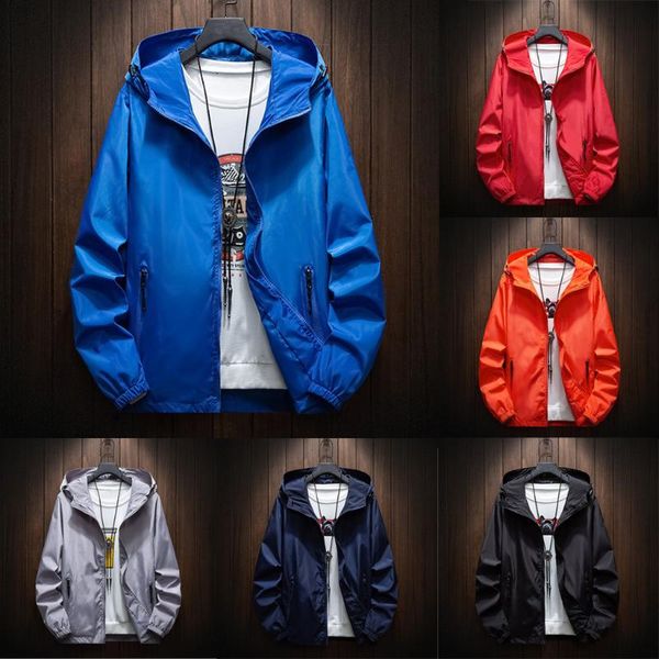 

men's jackets autumn winter casual pure color plus size hoodie zipper outdoor sport coat clothing us up to 3xl hip hop slim fit, Black;brown