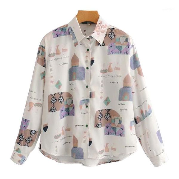 

fashion wind restoring ancient ways is printed) -- men long sleeve shirt female easy chic render unlined upper garment1, White