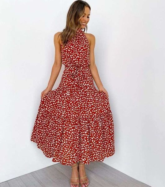 

women's 2020 new summer spring and print drs long skirt 8630, Black;gray