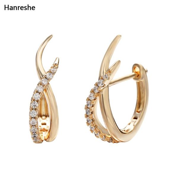 

hanreshe 2020 crystal stud earrings natural zircon geometry punk party jewelry gold small beautiful stud earrings for women gift, Golden;silver