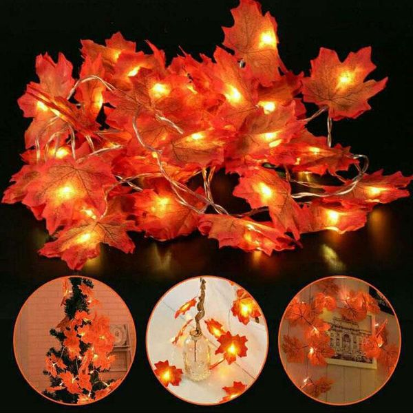 

artificial plants string light red leaf fairy light string maple leaves lamp garland lighting for outdoor christmas party dec swy jllxib