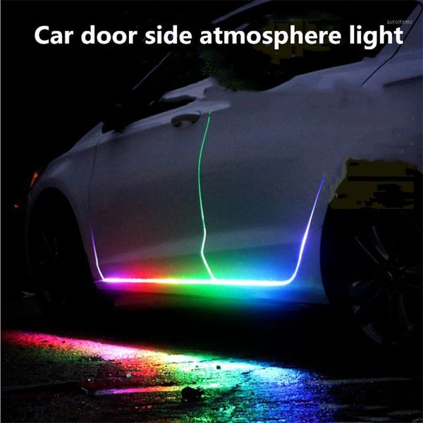 

1.2m 1.5m 1.8m 12v drl car door light led automobiles side door atmosphere strip lamp rgb strips lights for plate car light1