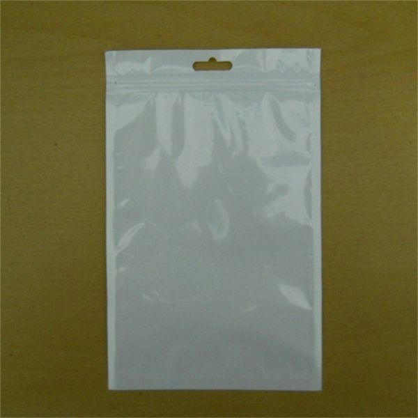 

white + clear self seal zipper 13*21cm plastic poly opp retail packaging bag zip lock ziplock package bags for iphone 6