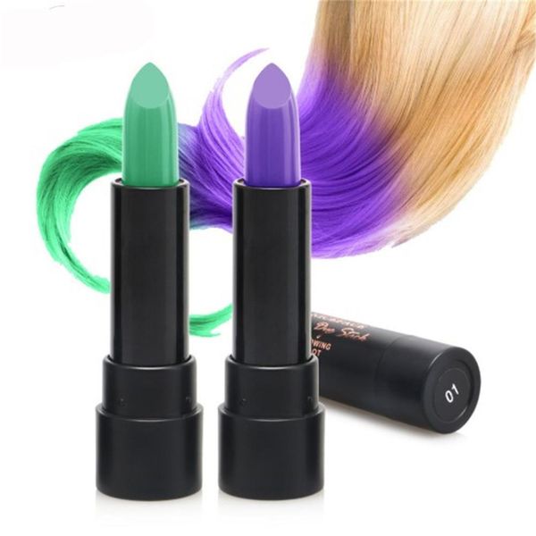 

one time hair dye fast and long lasting instant coverage gray root hair color disposable 6 colors lipstick shape design swy wmtnaz