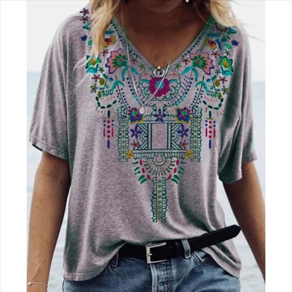 

women summer embroidery women t shirt flower print v neck short sleeve girls t shirts ladies floral tee shirt woman, White