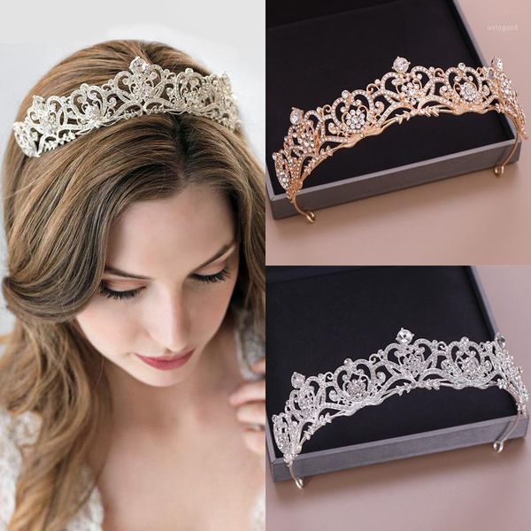 

hair clips & barrettes crystal rhinestone bridal crown wedding headpiece women's accessories tiara jewelry1, Golden;silver