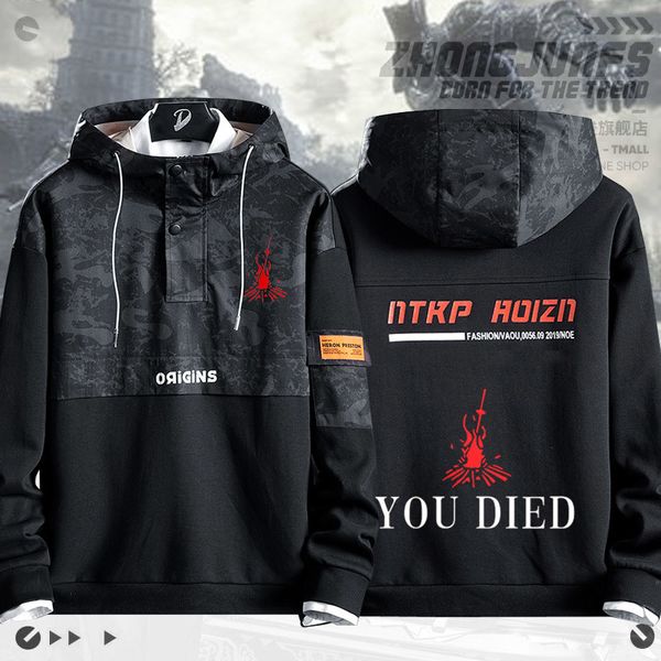 

game dark 3 praise the sun black soul 3pc men's spring autumn hooded sweater shirt
