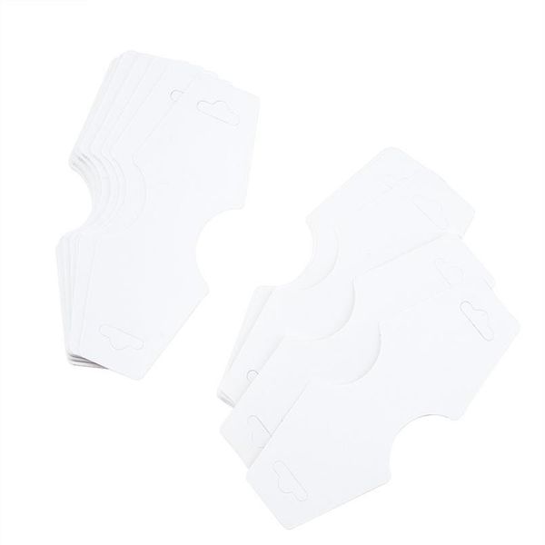 

50pcs white necklace jewellery displays cards cardboard tags, 124x51mm 50p bbysap