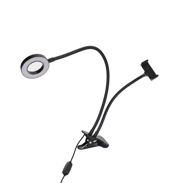

2019 mobile phone with selfie ring light for live stream video chat flexible long arm tripod holder stand