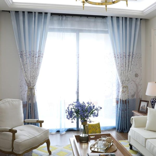 

curtain & drapes korea digital finished garden custom curtains small fresh for living room bedroom study special cloth deer