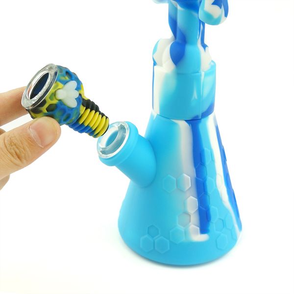 Tigela de abóbora de Halloween de silicone inquebrável 14-18mm mini silicone e coletor de fuligem de tigela de vidro pode ser usado para bongo de vidro de quartzo de água de vidro