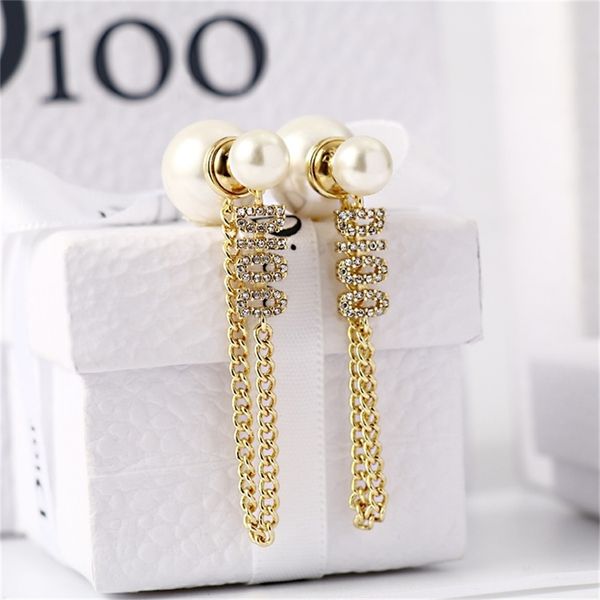 

86% off factory shopfamily pearl tassel female light gold high version, Golden