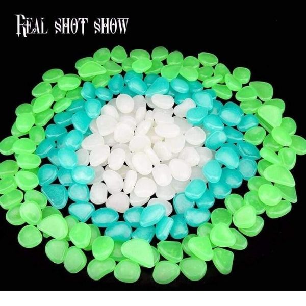 

garden decor luminous stones glow in dark decorative pebbles outdoor fish tank decoration pebble rocks aquarium mix col qylfne