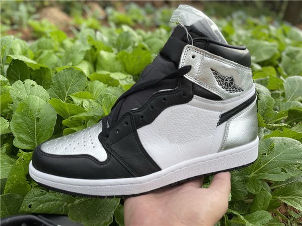 

authentic 1 high silver toe 1s men women designer shoes fashion trainer sports sneakers