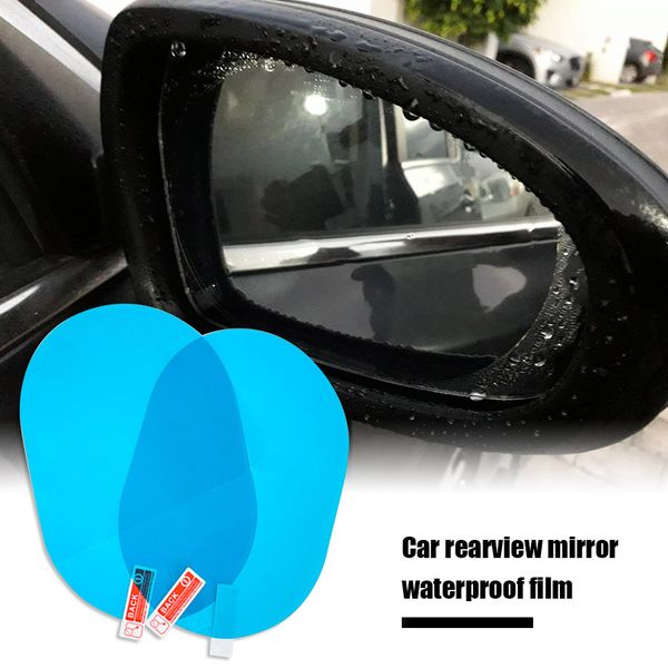 Carro retrovisor espelho à prova d 'água adesivo anti nevoeiro anti-brilho à prova de chuva à prova de chuva filme protetor para espelho porta 10x15cm