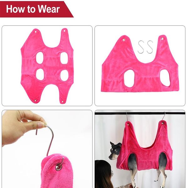 

dog hammock helper dog cat grooming and nail trimming pet grooming hammock restraint bag for dogs bathing trimm sqcied