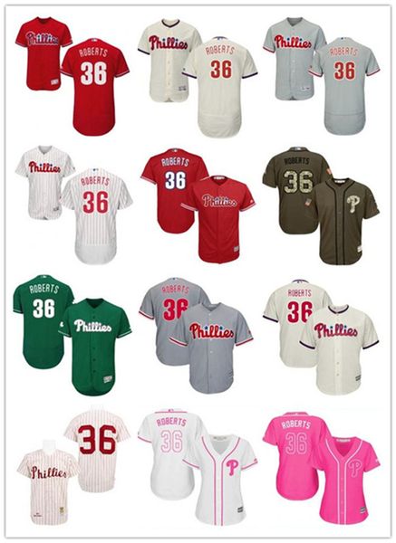 

custom philadelphia phillie leave name number 36 robin roberts baseball jersey men women youth jerseys, Blue;black