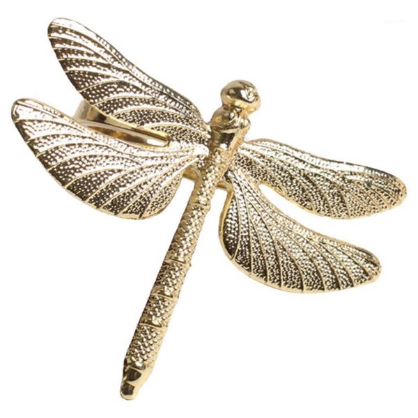 

napkin rings 1pc chic dragonfly shaped ring alloy dinner buckle (golden)1