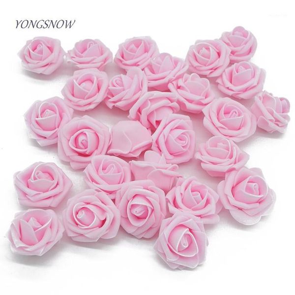 

decorative flowers & wreaths 20pcs/lot 4cm crimping pe foam rose artificial flower head for confetti diy garland craft gift box hairband wed