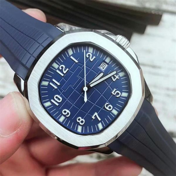 

2019 wristwatches aquanaut 5167 automatic movement stainless steels comfortable rubber strap original clasp mens watch luxury watches bdfl, Slivery;brown
