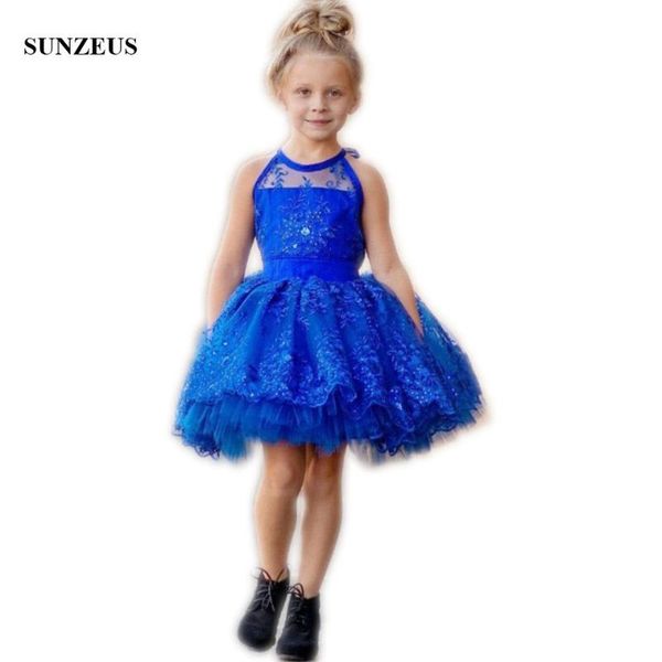 

girl's dresses royal blue short flower girl beaded sequins ball gowns girls pageant kids princess dress s1520, Red;yellow